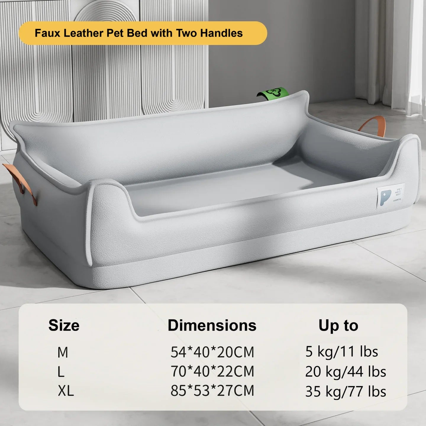 Orthopedic Leather Dog Sofa - Waterproof & Premium Support