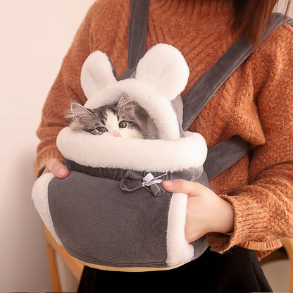 Bunny-Ears Snuggle Pouch – Ultra-Soft Plush Winter Carrier