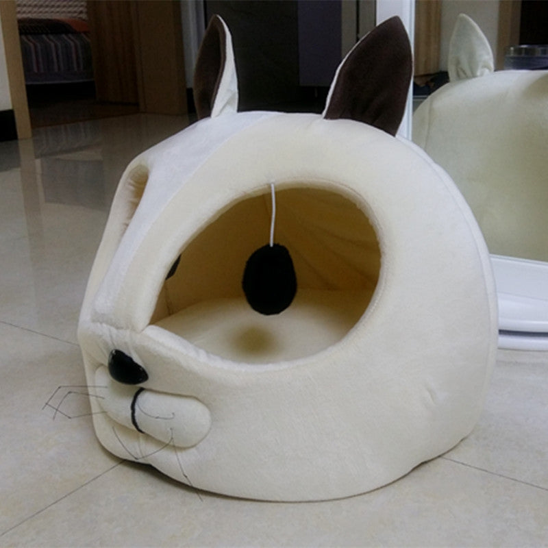 Peek-a-Boo Sanctuary – Premium Velvet-Plush Cat Head Cave