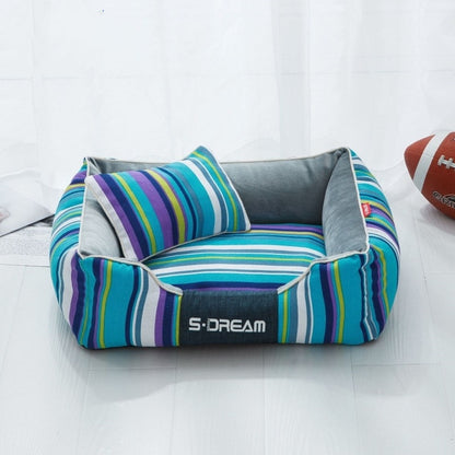 Vibrant Voyager Sofa – Waterproof Striped Lounge Bed