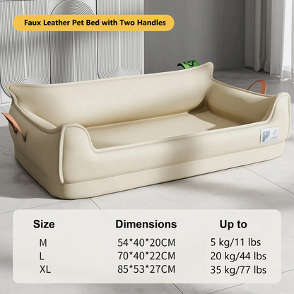 Orthopedic Leather Dog Sofa - Waterproof & Premium Support