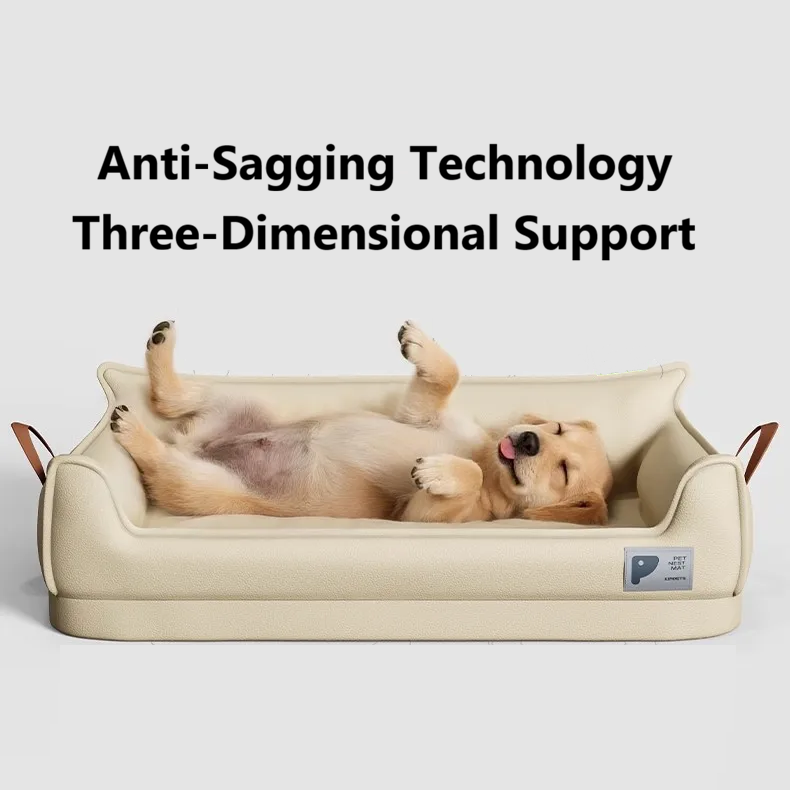 Orthopedic Leather Dog Sofa - Waterproof & Premium Support