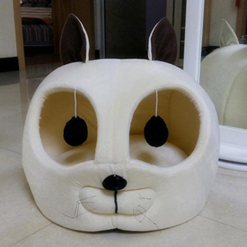 Peek-a-Boo Sanctuary – Premium Velvet-Plush Cat Head Cave