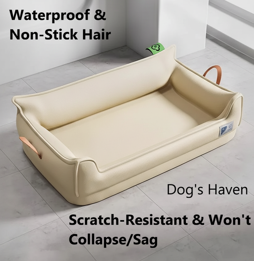 Orthopedic Leather Dog Sofa - Waterproof & Premium Support