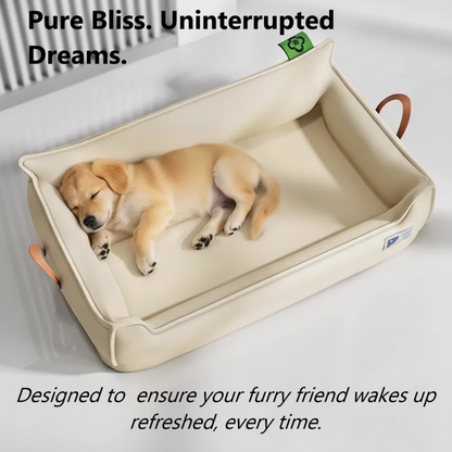 Orthopedic Leather Dog Sofa - Waterproof & Premium Support