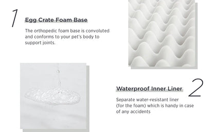 Professional Therapy Pet Lounge – OEKO-TEX Certified Memory Foam Bed