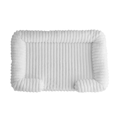 Orthopedic Ribbed Sofa – Ultra-Soft Faux Rabbit Fur Lounge