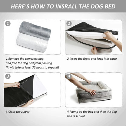 Professional Therapy Pet Lounge – OEKO-TEX Certified Memory Foam Bed