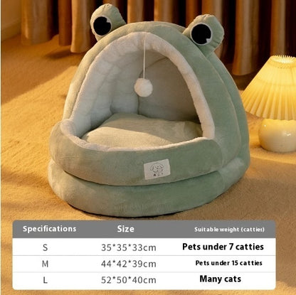 Lightning Mouse Hooded Sanctuary – Ultra-Warm Triple-Fleece Cat Cave