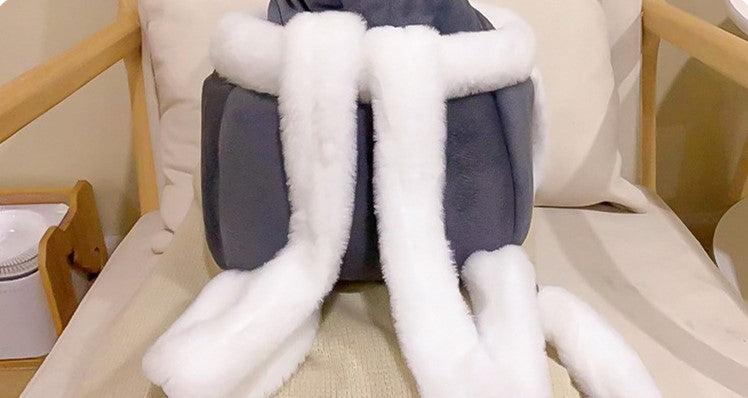 Bunny-Ears Snuggle Pouch – Ultra-Soft Plush Winter Carrier